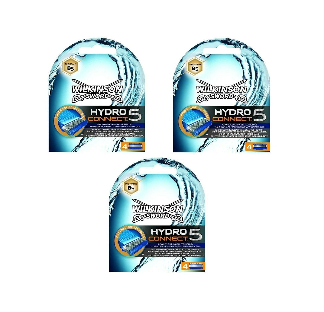Wilkinson SWORD Hydro5 CONNECT / 3x4Ersatzklingen Original /OVP/12 Ersatzklingen