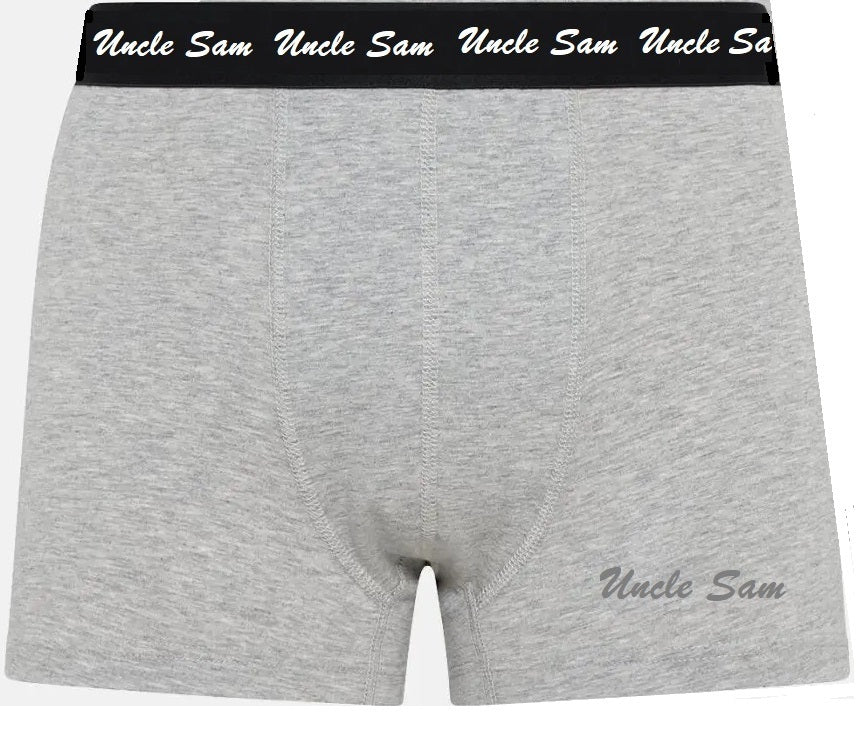 UNCLE SAM Boxer Shorts Herren cotton stretch 4 er Pack Grau Gr. M L XL XXL