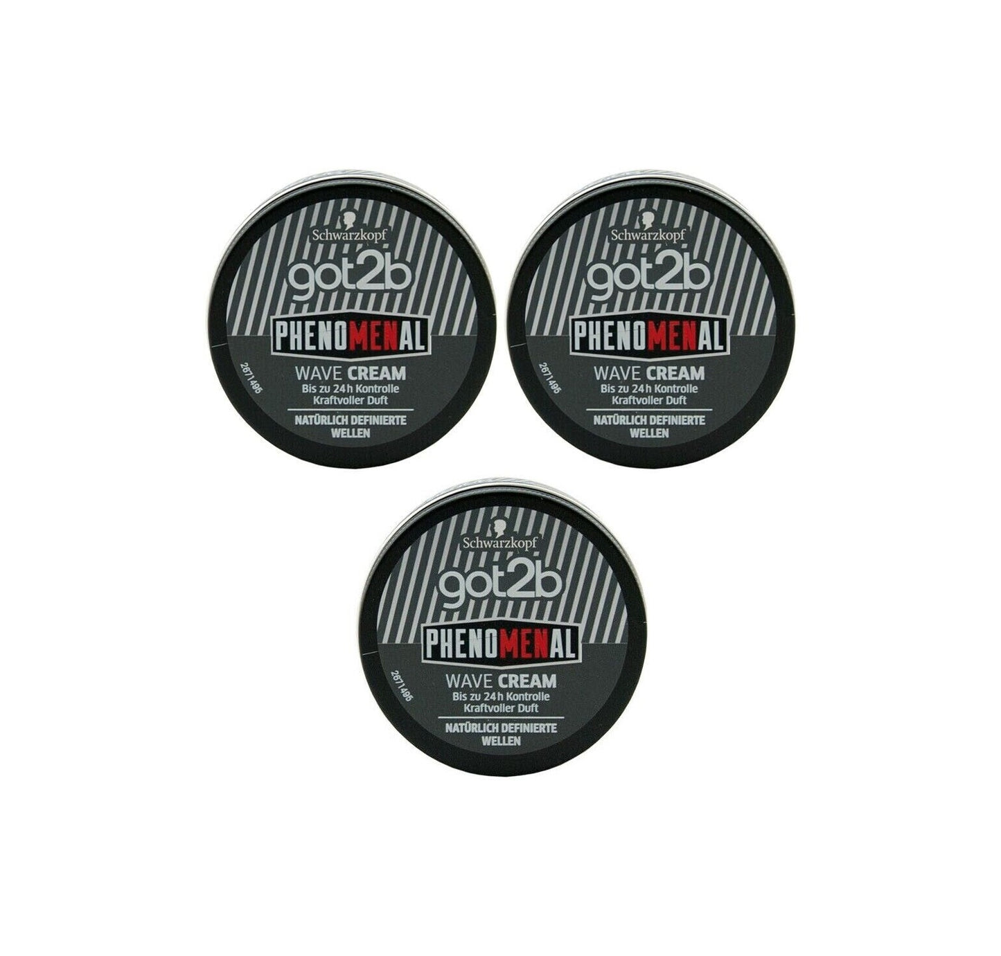 Schwarzkopf got2b PHENOMENAL WAVE CREAM 3 x 100 ml -natürlich definierte Wellen