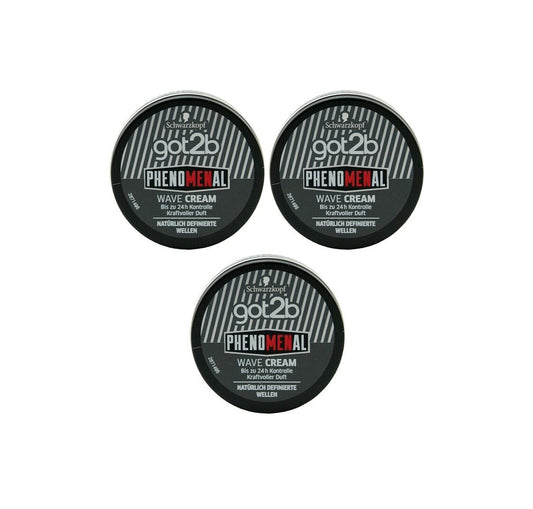 Schwarzkopf got2b PHENOMENAL WAVE CREAM 3 x 100 ml -natürlich definierte Wellen