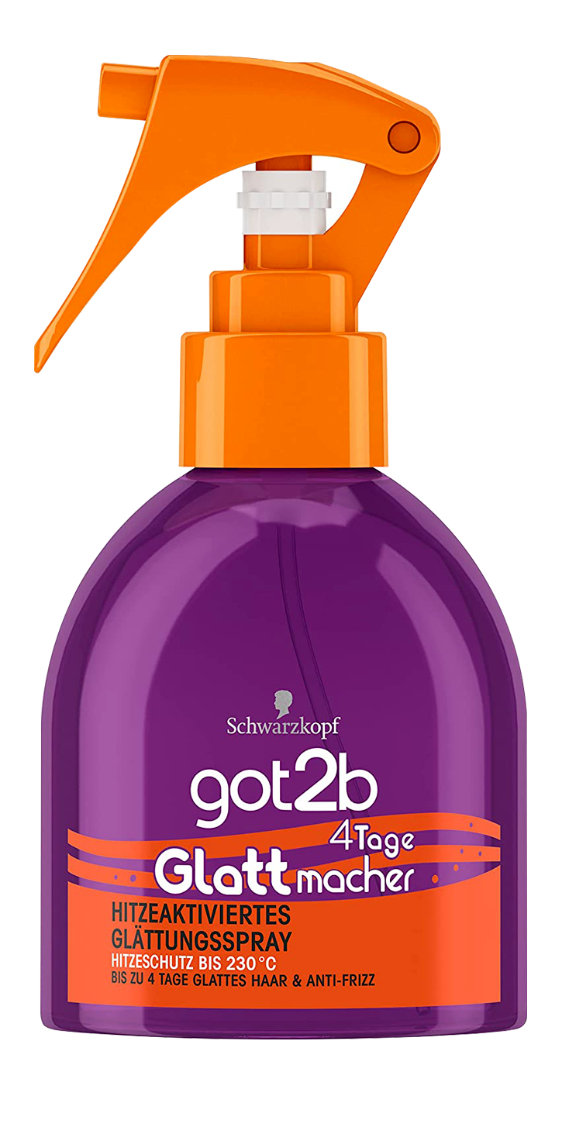 Schwarzkopf got2b Glättungsspray Glattmacher Hitzeschutz, 3x200 ml