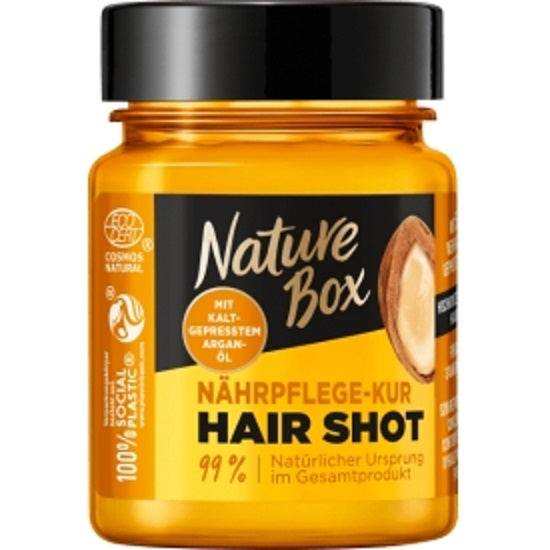1 Set Nature Box Nährpflege Haaröl Schutz vor Spliss & Hair Shot mit Arganöl